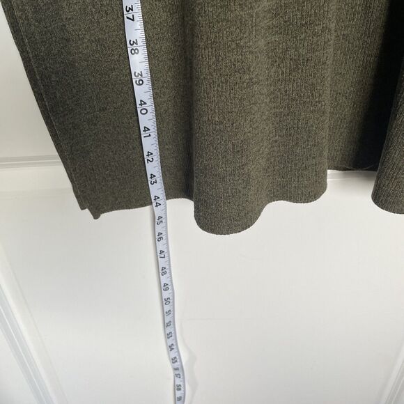 Madewell Dress Sz XL Olive Green Short Sleeved Ribbed Pocket Tee Midi Casual - Picture 8 of 9